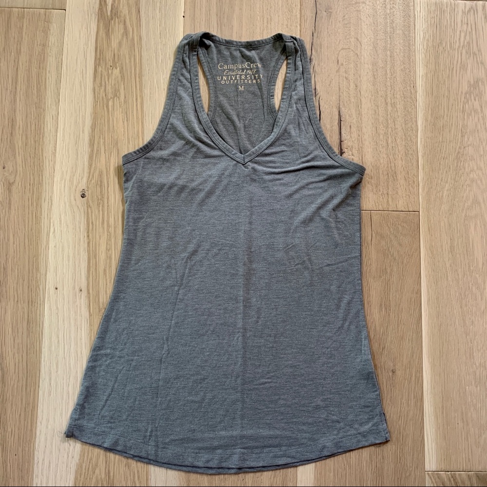 Flattering V-neck Campus Crew Racerback Tank